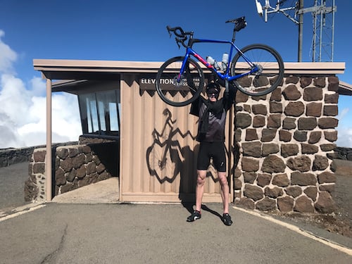 Biking up Haleakala Maui